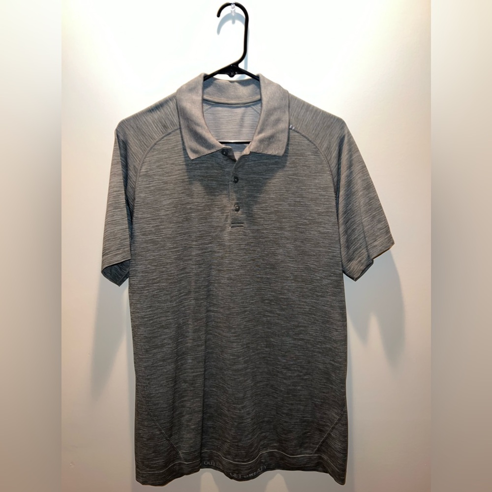 Lululemon Metal Vent Tech Polo Shirt 2.0, Size M, Ocean Mist/Grey Sage